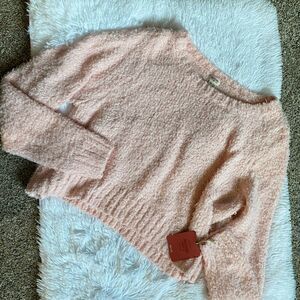 NEW Mossimo Pink Crop Fuzzy Sweater